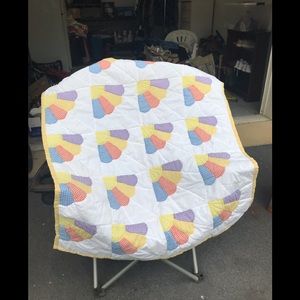 Handmade Crib Quilt in Fan Pattern